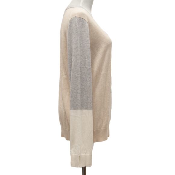 Revolve One Grey Day Cashmere Blend Color Block Sweater Size Large - Picture 4 of 8